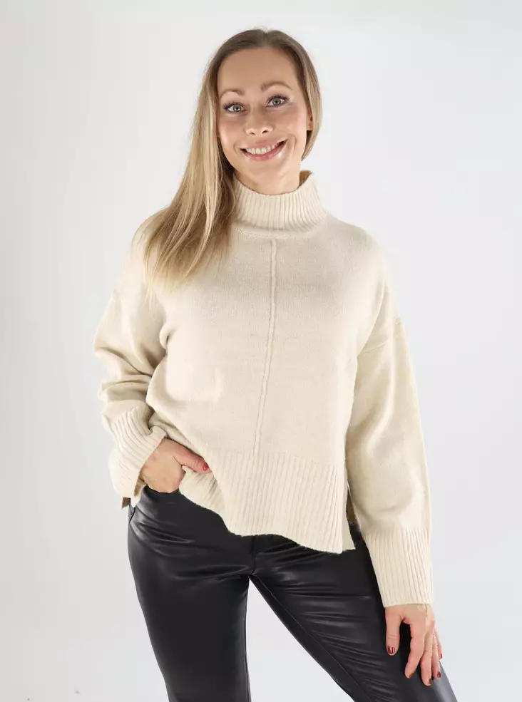 Only women's sweater Highneck pumice stone - Women's knitwear - 139283 - 1