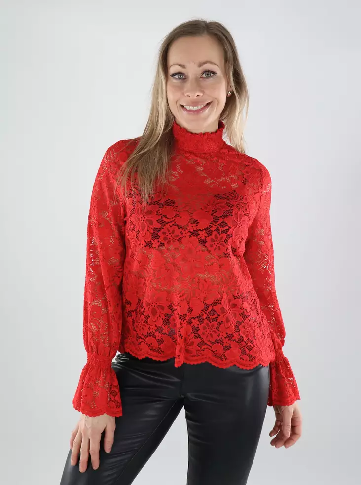 Pieces women's shirt Lace goji berry - Women's long sleeved shirts - 139963 - 1