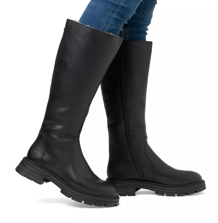 Rieker Women's Leather Boots Z9856-00 Black - Stilettoshop.eu webstore