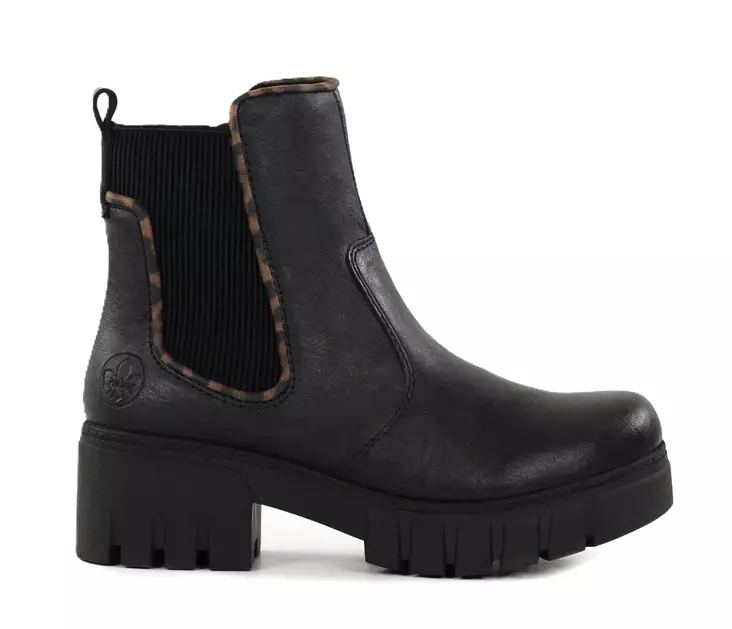 Rieker women's thick-soled ankle boots 74562-00 black - Rieker ankle boots - 139423 - 1
