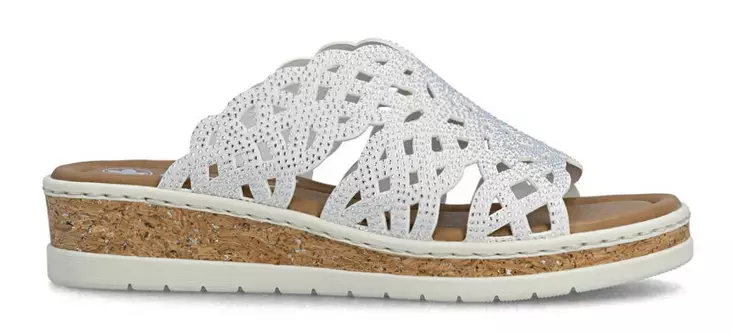 Rieker women's flip-flops V4189-80 white - Rieker mules - 140663 - 1