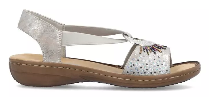 Rieker women's sandals 60880-90 metallic - Rieker women`s sandals - 140623 - 1