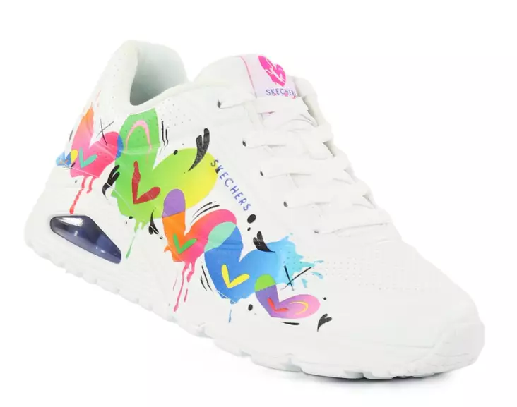Skechers women's sneakers 190008/WMLT UNO - OPEN YOUR HEART white/multi - Skechers women`s sneakers - 140543 - 1