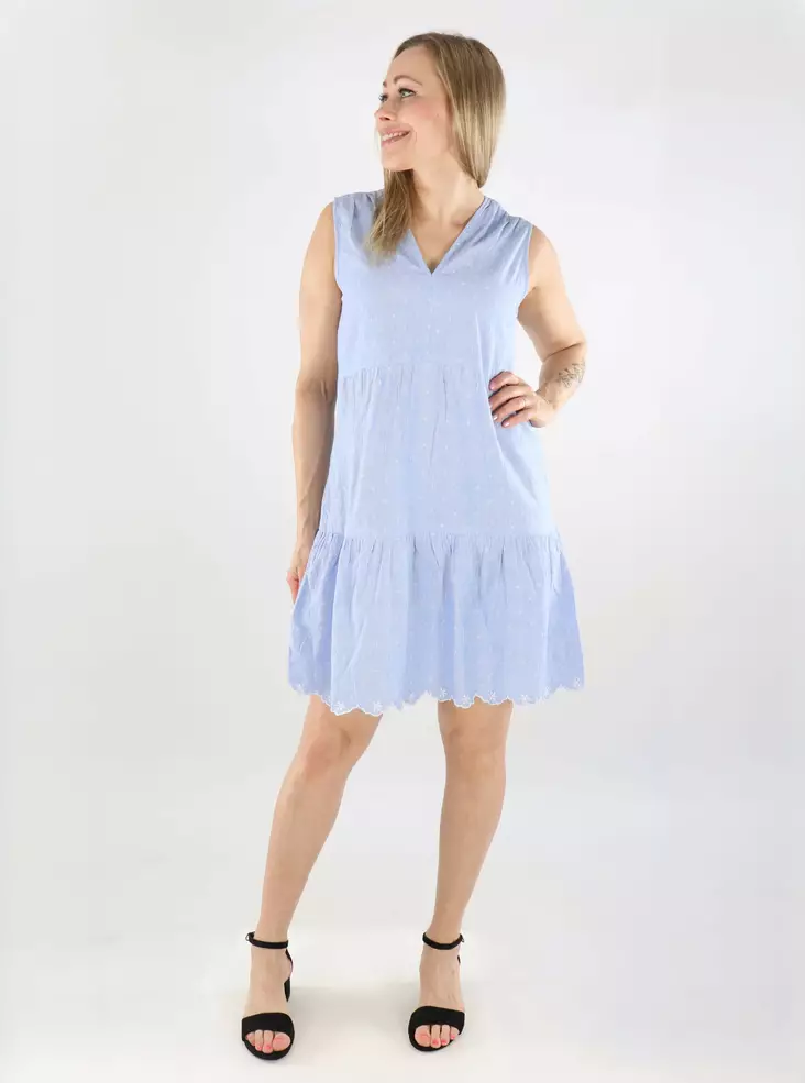 Vero Moda organic cotton dress SL cashmere blue/white - Dresses and tunics - 138463 - 1