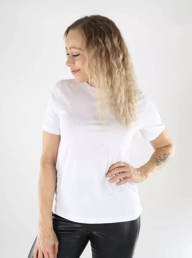 Vero Moda women's organic cotton t-shirt bright white/silver - Women's T-shirts - 139503 - 1