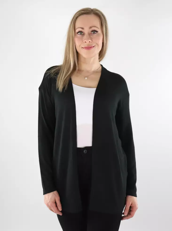 Vero Moda women's cardigan Open black/solid - Women's knitwear - 137703 - 1