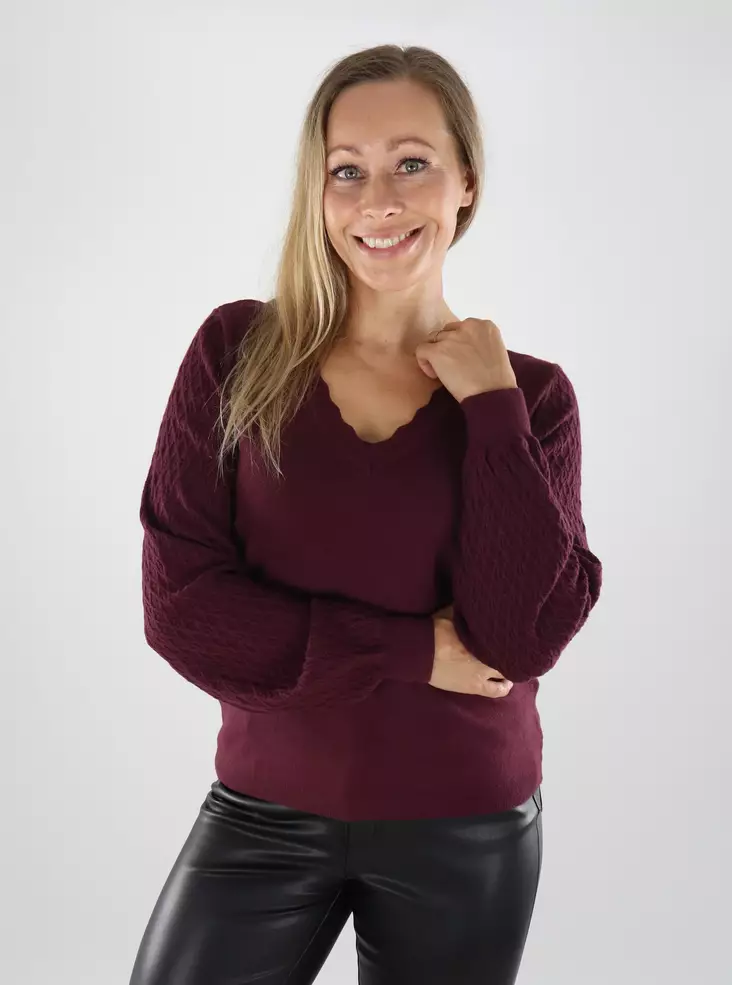 Vila women's sweater V-Neck fig - Women's knitwear - 139123 - 1