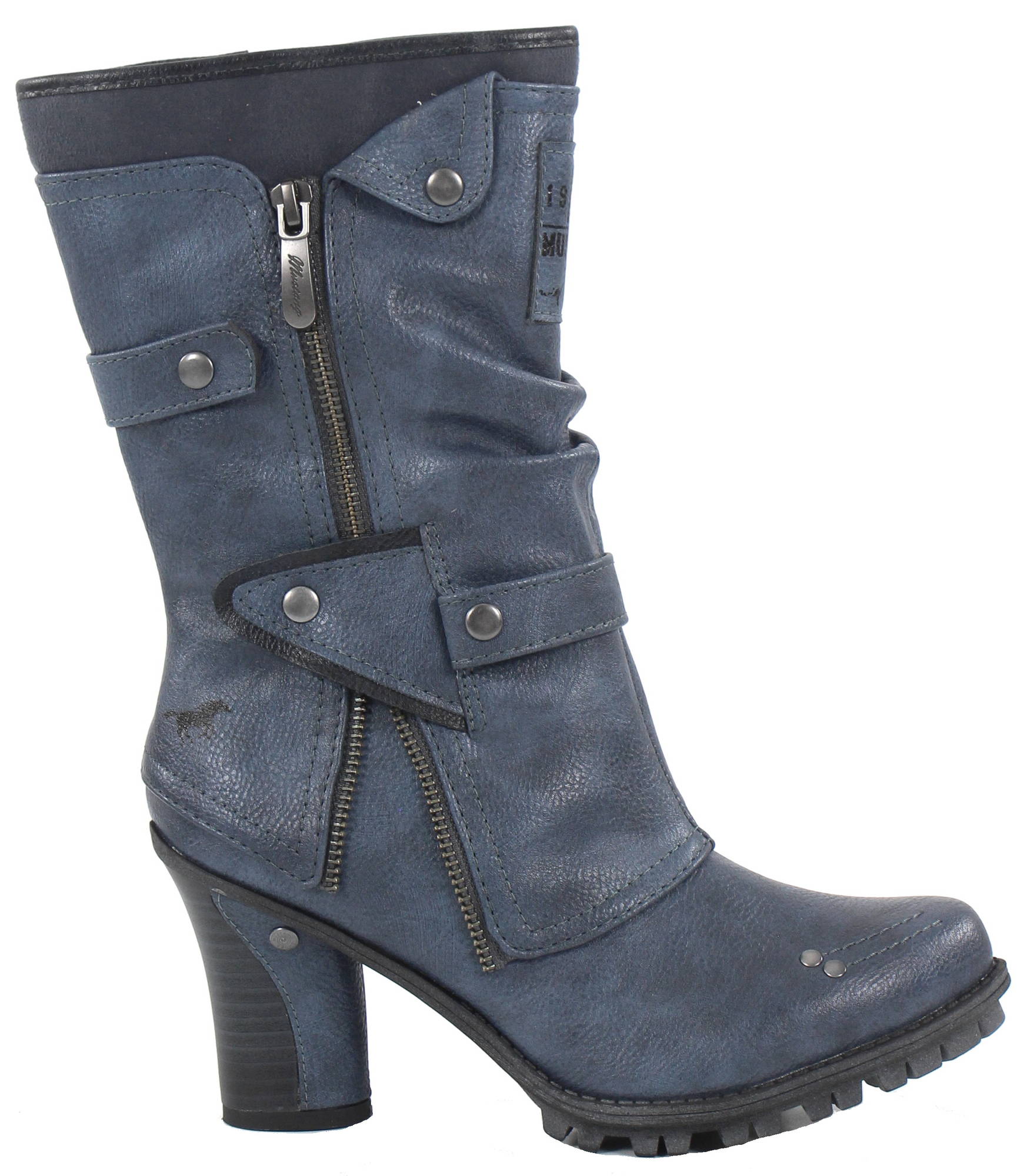 mustang navy boots