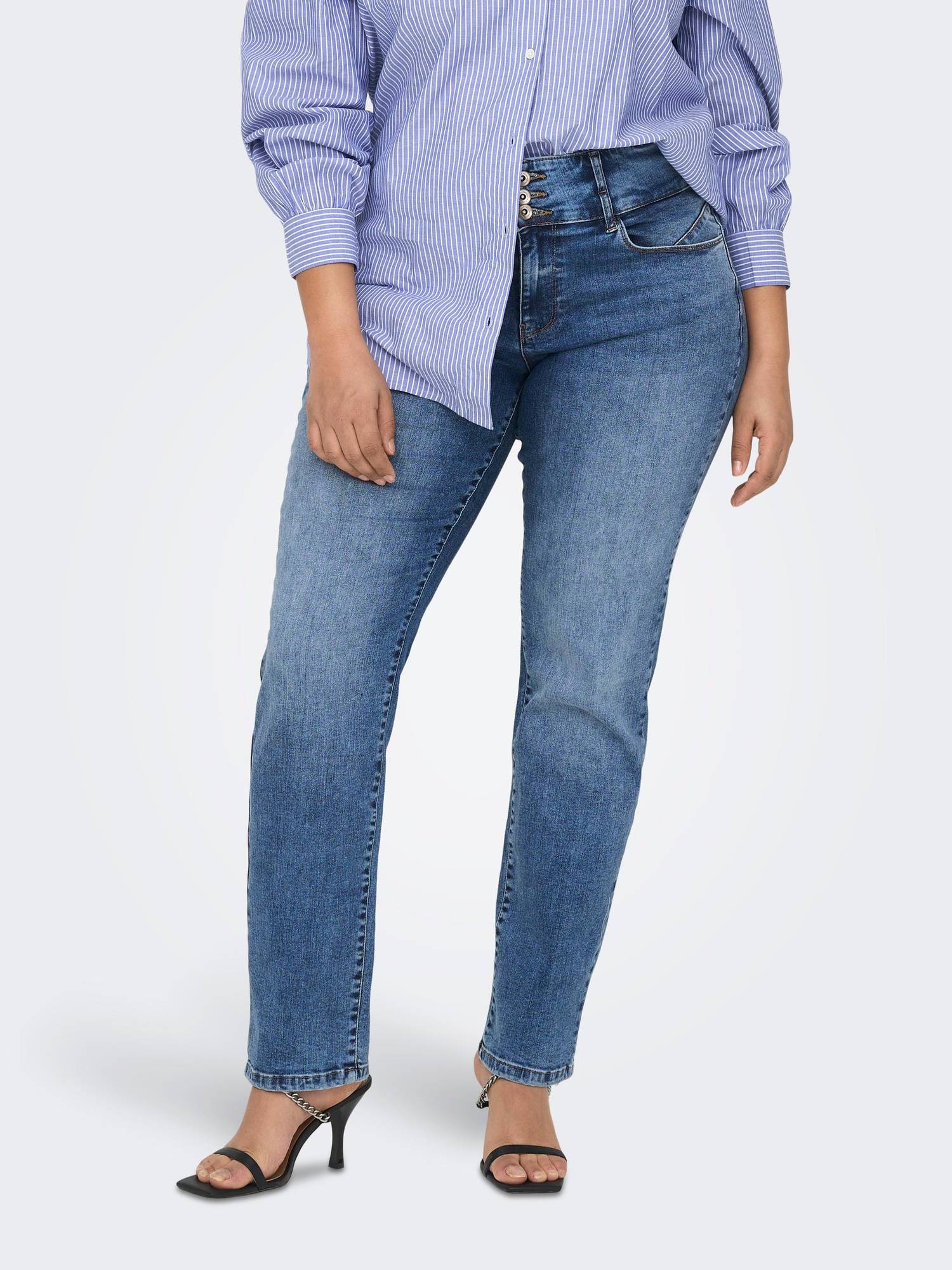 Only Carmakoma Jeans Anna hw blue webstore