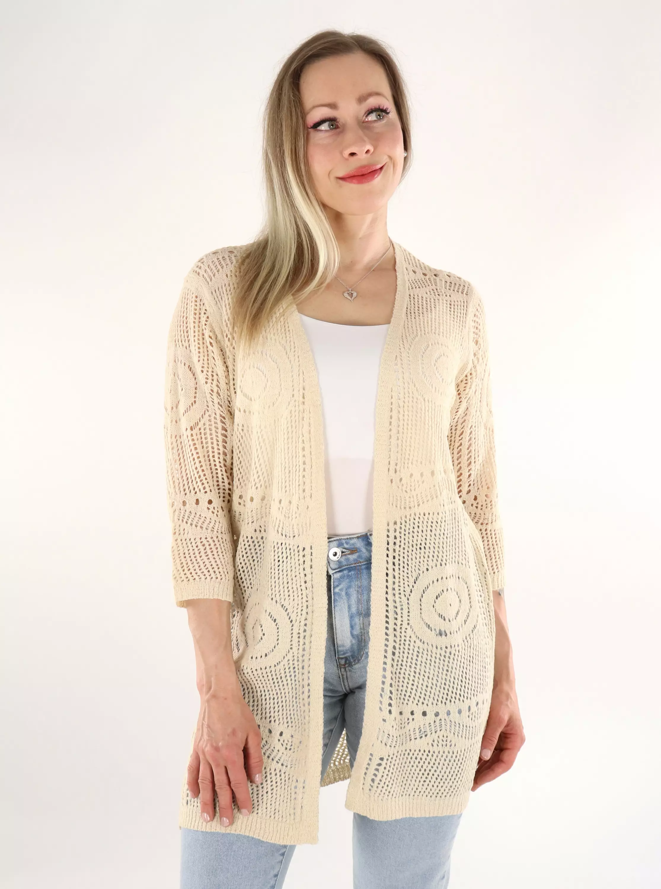 JDY women's cardigan / kimono Kofi 3/4 tapioca - Stilettoshop.eu
