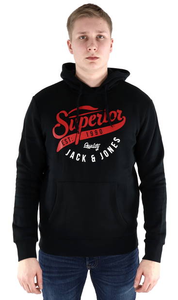 Jack and jones burgundy hoodie online