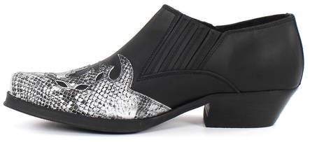 Johnny Bulls Boots 711, Black/snake - Cowboy boots - 130204 - 2