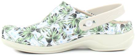 Nursing Care Machine Washable Work Shoes leather, Foliage - Women's work shoes - 125174 - 2