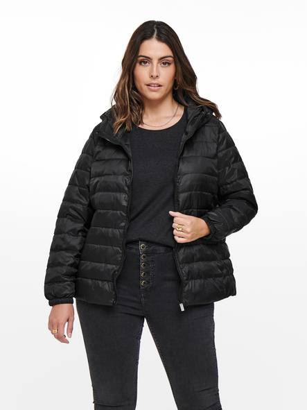 Only Carmakoma Lightweight Quilted Jacket Tahoe black - Women's light winter jackets - 134024 - 1