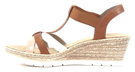 Rieker Wedge Sandals 61995-81, Brown - Rieker women`s sandals - 130604 - 2