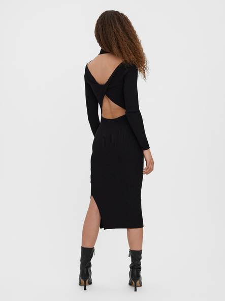 Vero Moda Knitted Dress Willow black - Women's knitwear - 132604 - 2