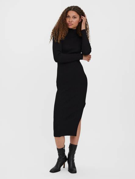 Vero Moda Knitted Dress Willow black - Women's knitwear - 132604 - 1