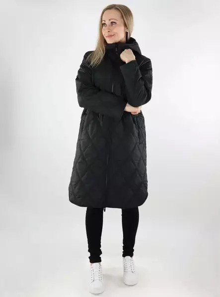 Vila hooded lightweight padded jacket Hooded black - Women's light winter jackets - 137744 - 1