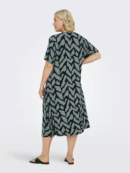Only Carmakoma Plus Size Dress Life V-Neck laurel wreath - Dresses and tunics - 138924 - 2
