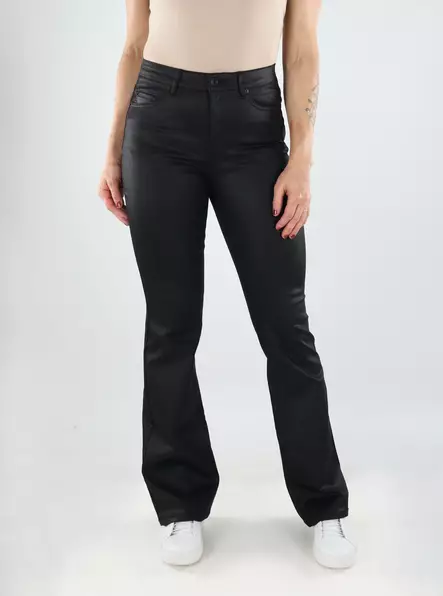 Vero Moda women's trousers VMFLASH MR Coated black - Women's trousers - 139274 - 1