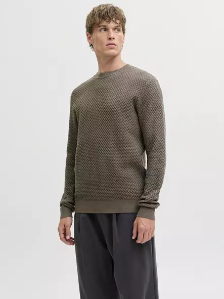 Jack&Jones Men's Sweater Blubarkley crocodile/twist - Men's knitwear - 139934 - 2