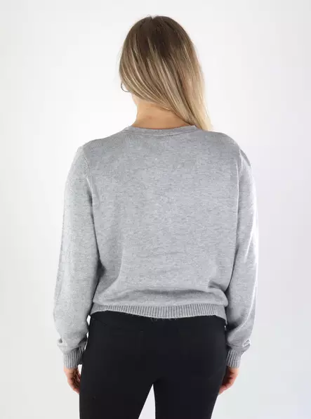 Only cardigan ONLPRINCESS LS SHORT ultimate grey - Women's knitwear - 141434 - 2