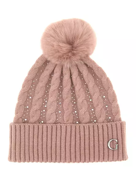 Guess Beanie AW5385POL01 ROS pink - Women's beanies and gloves - 139654 - 1