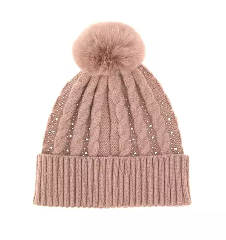 Guess Beanie AW5385POL01 ROS pink - Women's beanies and gloves - 139654 - 2