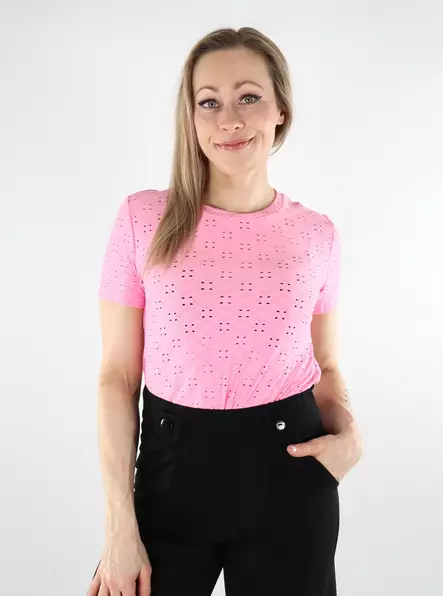JDY women's stretch t-shirt sachet pink - Women's T-shirts - 138114 - 1