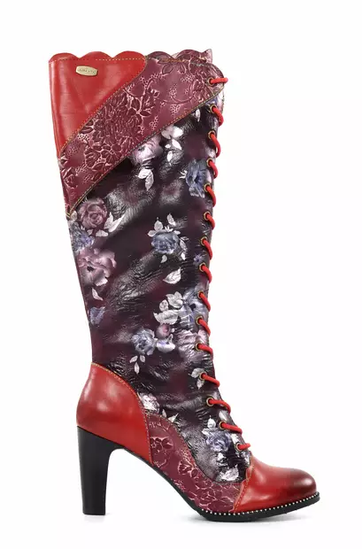 Laura Vita women's leather boots Alcbaneo 158 Rouge - Women's boots - 137344 - 1