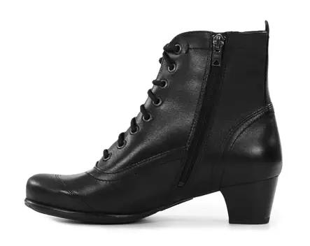Natura women's leather ankle boots 25010 black - Women's ankle boots - 139674 - 2