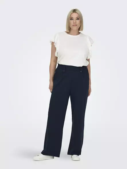 Only Carmakoma plus size pants Button Pant navy blazer - Women's trousers - 137284 - 2