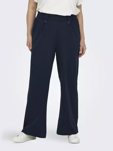 Only Carmakoma plus size pants Button Pant navy blazer - Women's trousers - 137284 - 1