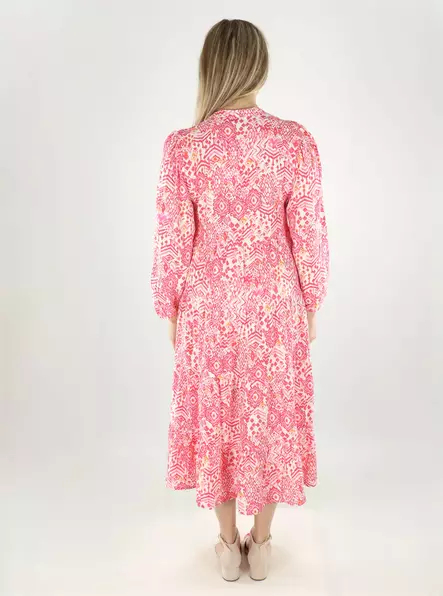 Only patterned dress 7/8 cloud dancer/sikka - Dresses and tunics - 140564 - 2