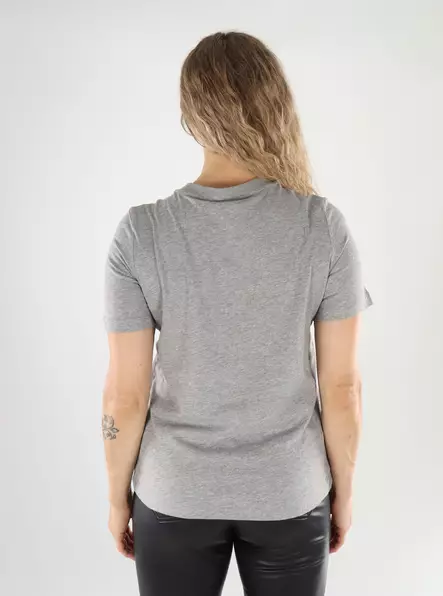 Vero Moda women's organic cotton t-shirt light grey/silver - Women's T-shirts - 139504 - 2