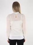 JDY Shirt lace cloud dancer - Women's long sleeved shirts - 135024 - 2