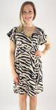 JDY Dress short ecru/black animal - Dresses and tunics - 132024 - 1