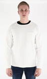 Jack & Jones Men's Shirt Eterry o-neck, white, dark blue - Men's long sleeved shirts - 126604 - 2