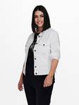Only Carmakoma Denim Jacket Wespa white - Women's denim jackets - 128574 - 2