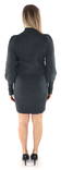 Only Knitted Dress dark grey - Women's knitwear - 134704 - 2