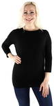 Only women's shirt Glamour 3/4, Black - Women's long sleeved shirts - 127674 - 1
