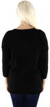 Only women's shirt Glamour 3/4, Black - Women's long sleeved shirts - 127674 - 2
