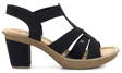 Rieker Sandals 665K3-00 black - Rieker women`s sandals - 133304 - 1