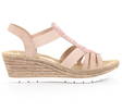 Rieker Wedge sandals 61913-31 pink - Rieker women`s sandals - 133244 - 1