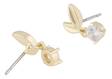 Snö of Sweden Earrings Meya short gold/clear - Earrings - 135304 - 2
