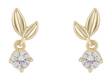 Snö of Sweden Earrings Meya short gold/clear - Earrings - 135304 - 1