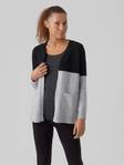 Vero Moda Cardigan Lillie light grey/black - Women's knitwear - 132564 - 1