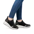 Rieker Remonte women's wedge sneakers D0T08-02 black - Women's sneakers - 136874 - 6