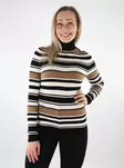 Only women's polo sweater Pullover black/whitecap gray - Women's knitwear - 137264 - 1