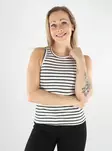 Pieces ribbed top Ruka Boxer Tank cloud dancer/new black - Women's tank tops - 138344 - 1